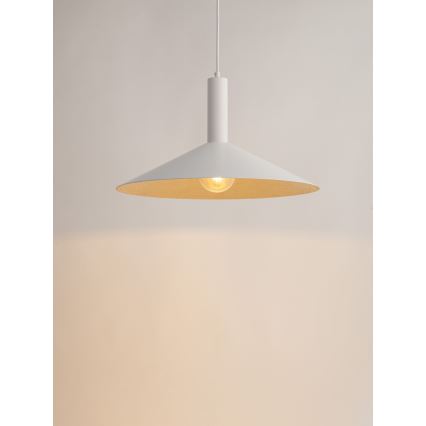 Luster na sajli CAPRI 1xE27/15W/230V pr. 50 cm bela/zlatna