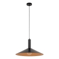 Luster na sajli CAPRI 1xE27/15W/230V pr. 50 cm crno/bakrena