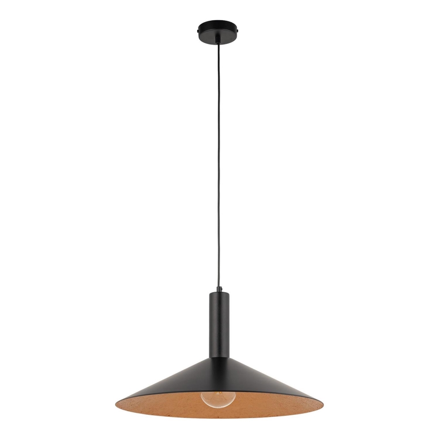 Luster na sajli CAPRI 1xE27/15W/230V pr. 50 cm crno/bakrena