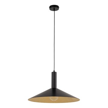 Luster na sajli CAPRI 1xE27/15W/230V pr. 50 cm crno/zlatna