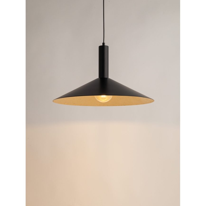 Luster na sajli CAPRI 1xE27/15W/230V pr. 50 cm crno/zlatna