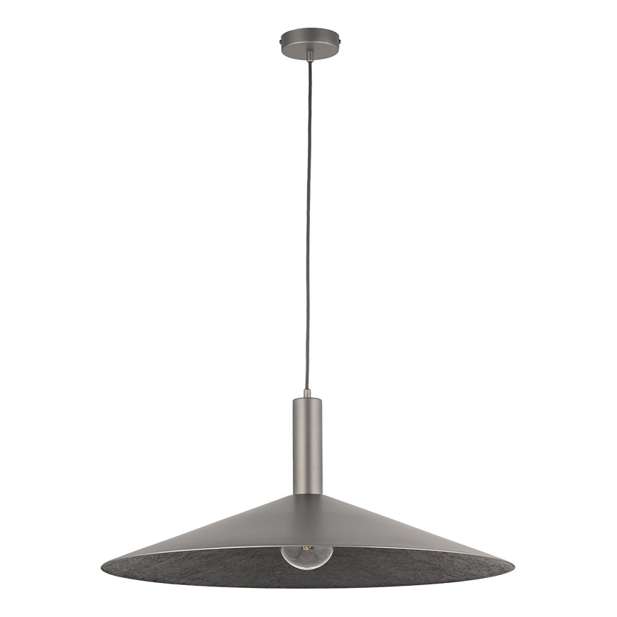 Luster na sajli CAPRI 1xE27/15W/230V pr. 70 cm antracit/sivo