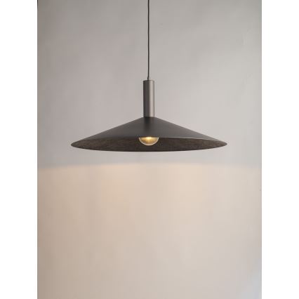 Luster na sajli CAPRI 1xE27/15W/230V pr. 70 cm antracit/sivo