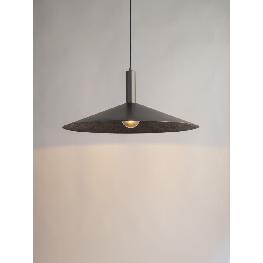 Luster na sajli CAPRI 1xE27/15W/230V pr. 70 cm antracit/sivo