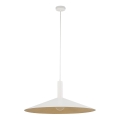 Luster na sajli CAPRI 1xE27/15W/230V pr. 70 cm bela/zlatna