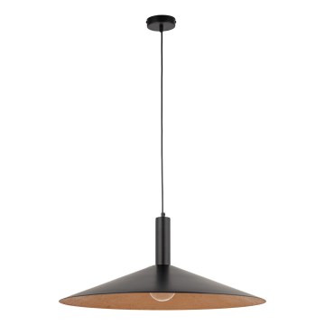 Luster na sajli CAPRI 1xE27/15W/230V pr. 70 cm crno/bakrena