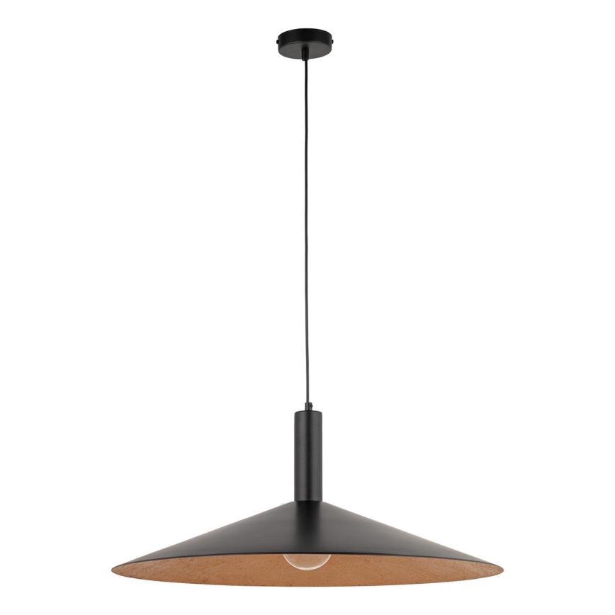 Luster na sajli CAPRI 1xE27/15W/230V pr. 70 cm crno/bakrena