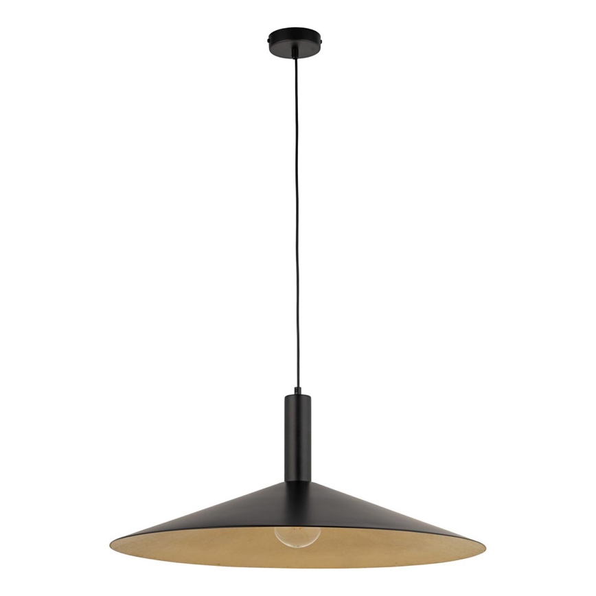 Luster na sajli CAPRI 1xE27/15W/230V pr. 70 cm crno/zlatna