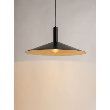Luster na sajli CAPRI 1xE27/15W/230V pr. 70 cm crno/zlatna