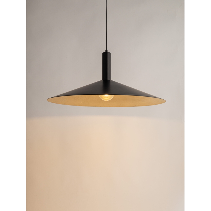 Luster na sajli CAPRI 1xE27/15W/230V pr. 70 cm crno/zlatna
