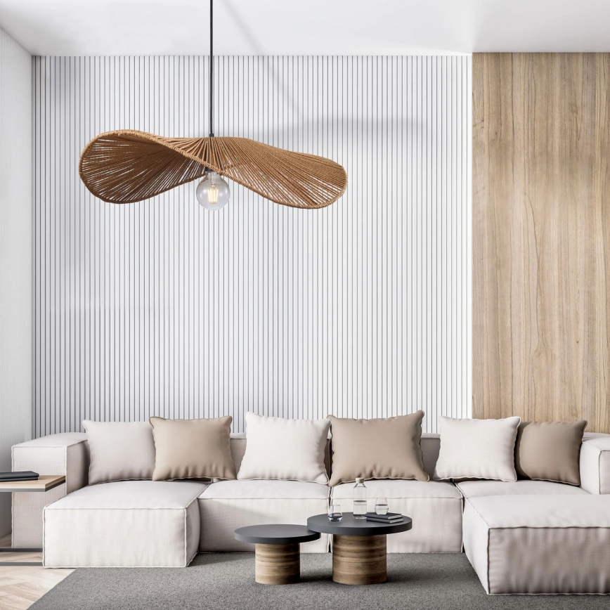 Luster na sajli CAPRI 1xE27/20W/230V pr. 60 cm bambus