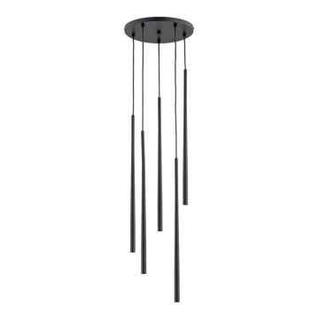Luster na sajli CARMEN 5xG9/40W/230V pr. 30 cm crno