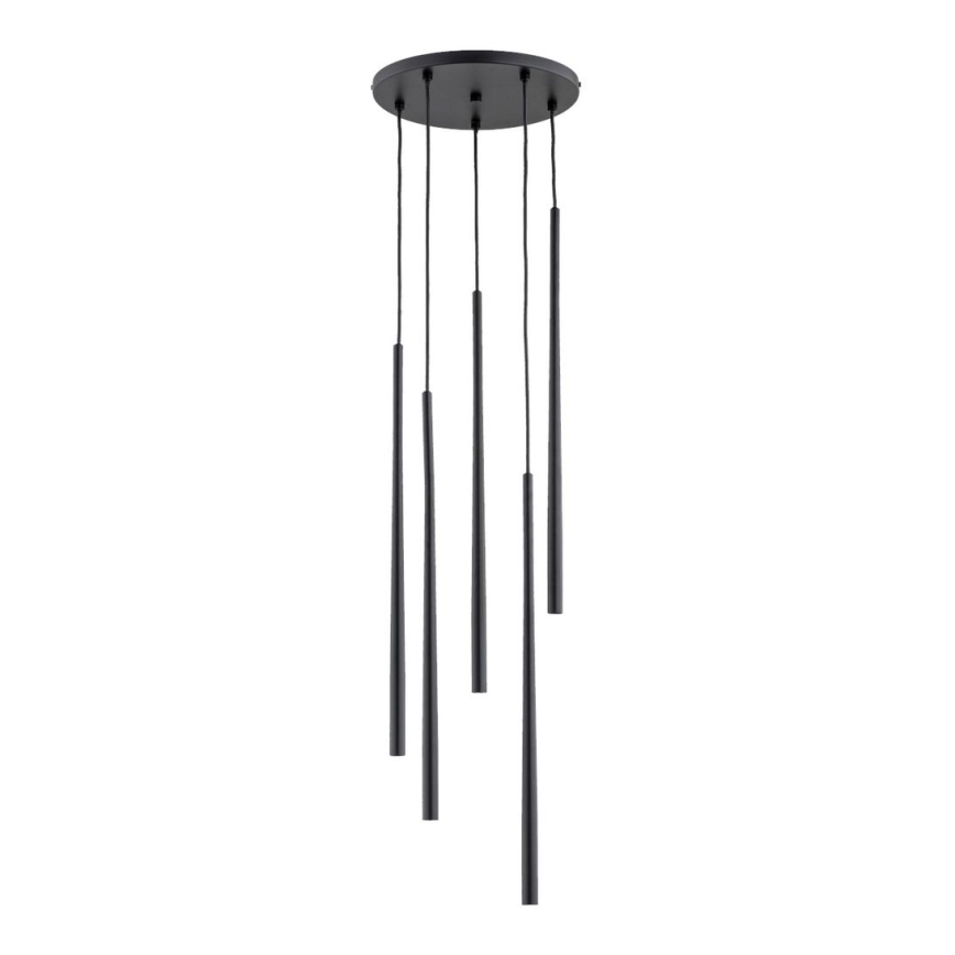 Luster na sajli CARMEN 5xG9/40W/230V pr. 30 cm crno