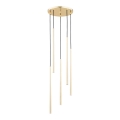 Luster na sajli CARMEN 5xG9/40W/230V prečnika 30 cm zlatni