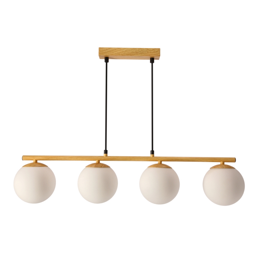 Luster na sajli CARRINE 4xE14/40W/230V braon