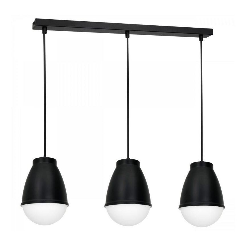Luster na sajli CARYON 3xE14/60W/230V crno