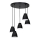 Luster na sajli CARYON 5xE14/60W/230V crno