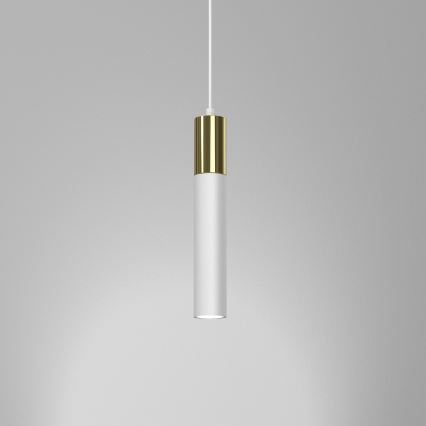 Luster na sajli CASSA 1xGU10/8W/230V bela/zlatna