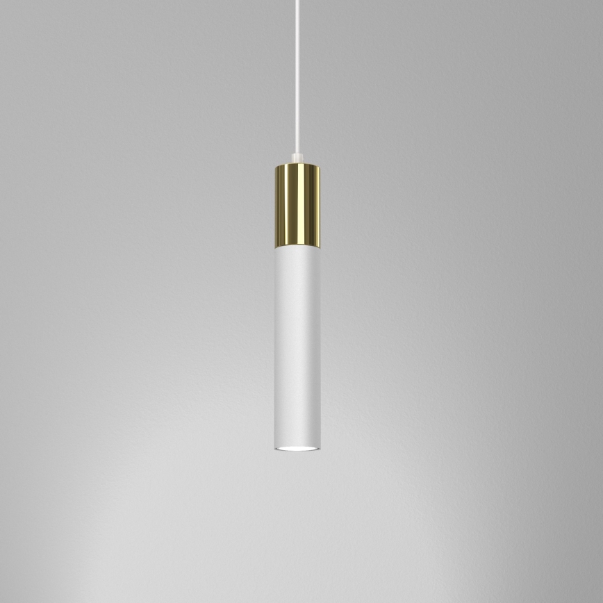 Luster na sajli CASSA 1xGU10/8W/230V bela/zlatna
