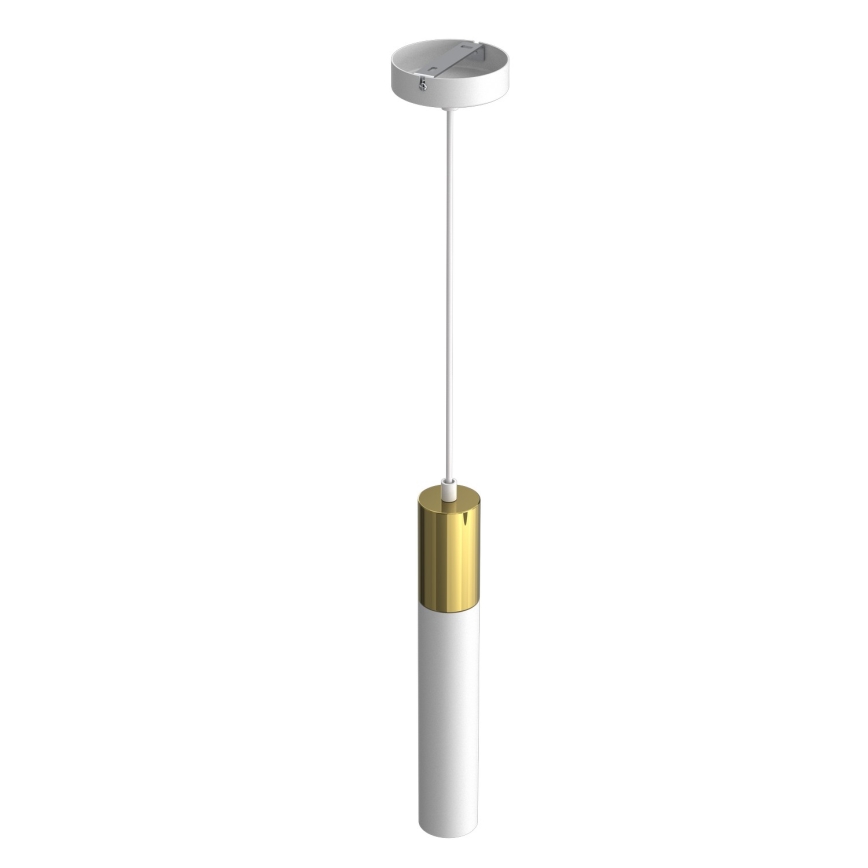 Luster na sajli CASSA 1xGU10/8W/230V bela/zlatna
