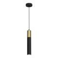 Luster na sajli CASSA 1xGU10/8W/230V crno/zlatna