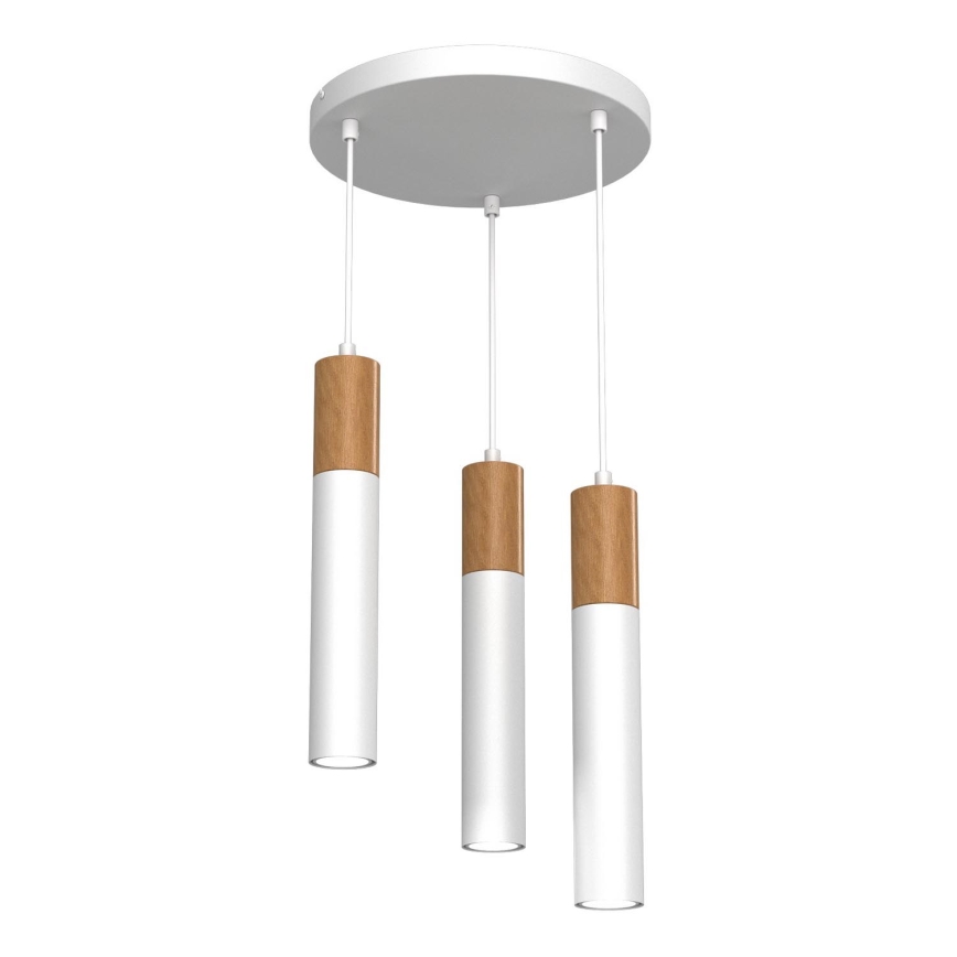 Luster na sajli CASSA 3xGU10/8W/230V bela