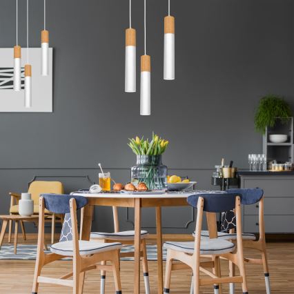 Luster na sajli CASSA 3xGU10/8W/230V bela