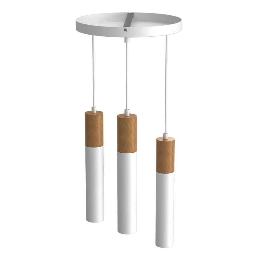 Luster na sajli CASSA 3xGU10/8W/230V bela