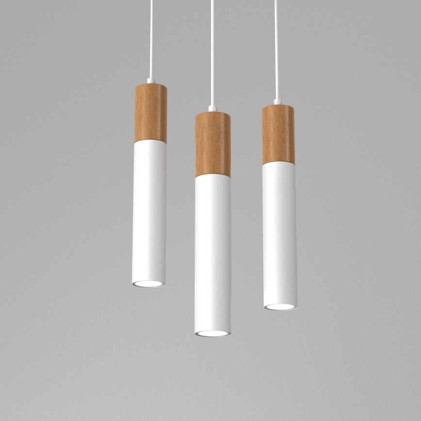 Luster na sajli CASSA 3xGU10/8W/230V bela