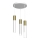Luster na sajli CASSA 3xGU10/8W/230V bela/zlatna