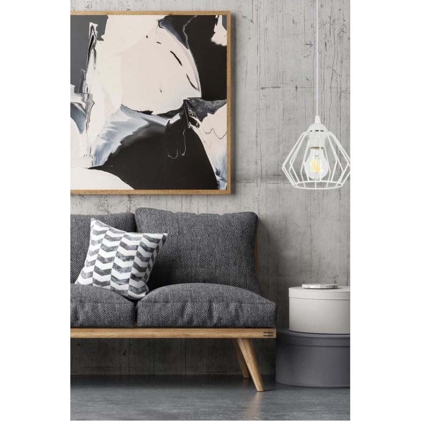 Luster na sajli CEED 1xE27/60W/230V bela