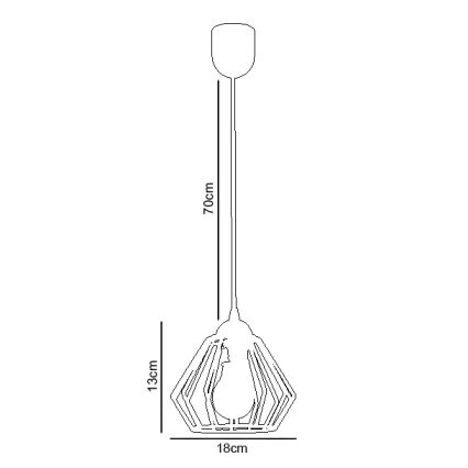Luster na sajli CEED 1xE27/60W/230V bela