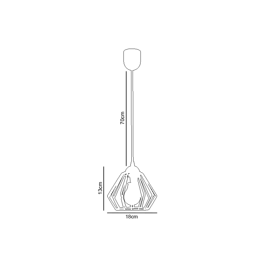 Luster na sajli CEED 1xE27/60W/230V bela