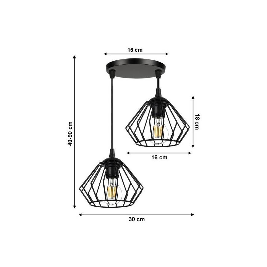 Luster na sajli CEED 2xE27/60W/230V