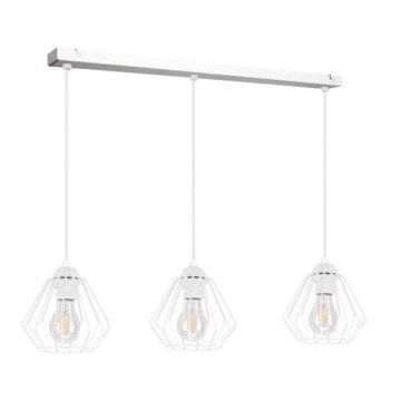 Luster na sajli CEED 3xE27/60W/230V bela