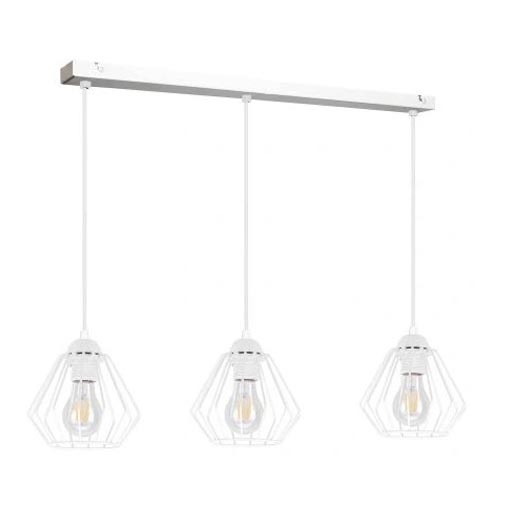Luster na sajli CEED 3xE27/60W/230V bela
