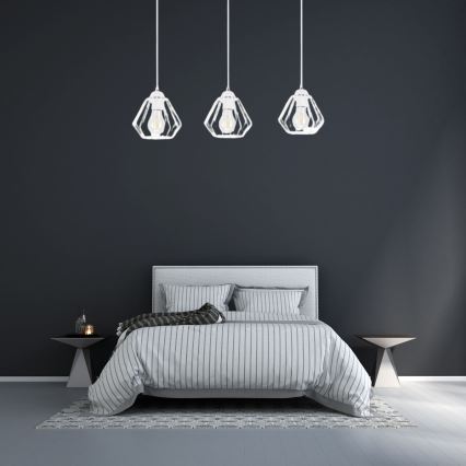 Luster na sajli CEED 3xE27/60W/230V bela