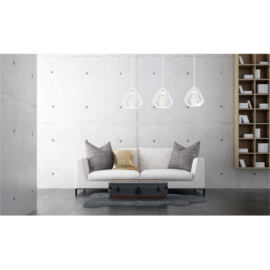 Luster na sajli CEED 3xE27/60W/230V bela
