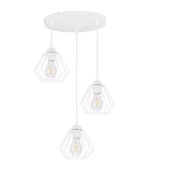 Luster na sajli CEED 3xE27/60W/230V bela