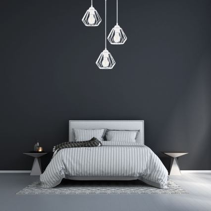 Luster na sajli CEED 3xE27/60W/230V bela