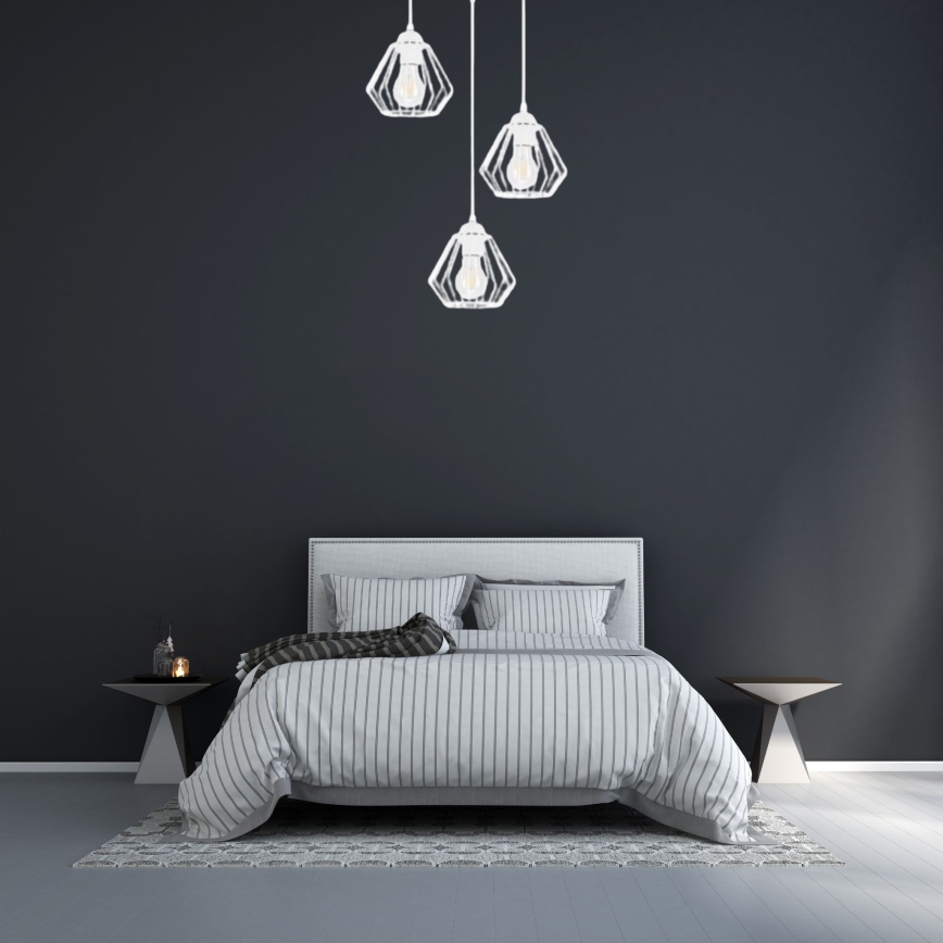 Luster na sajli CEED 3xE27/60W/230V bela