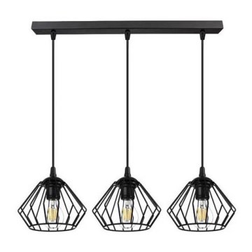 Luster na sajli CEED 3xE27/60W/230V crno