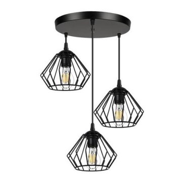 Luster na sajli CEED 3xE27/60W/230V crno