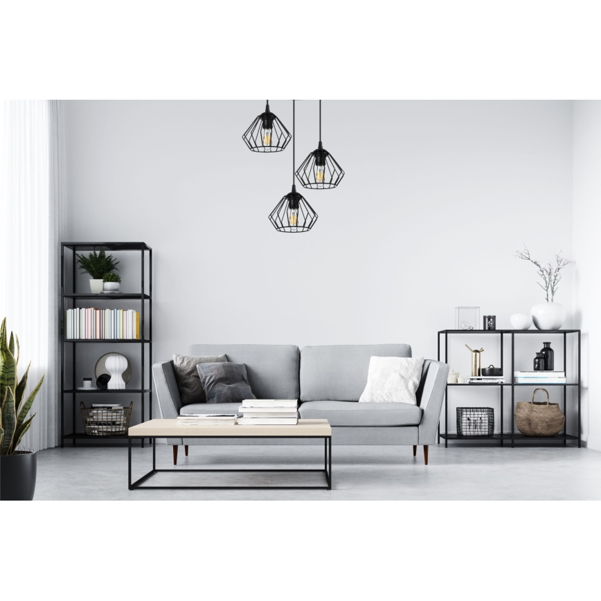 Luster na sajli CEED 3xE27/60W/230V crno
