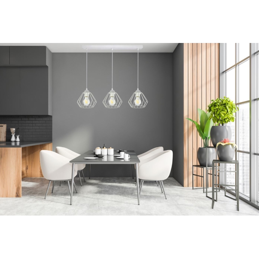 Luster na sajli CEED 3xE27/60W/230V sivo