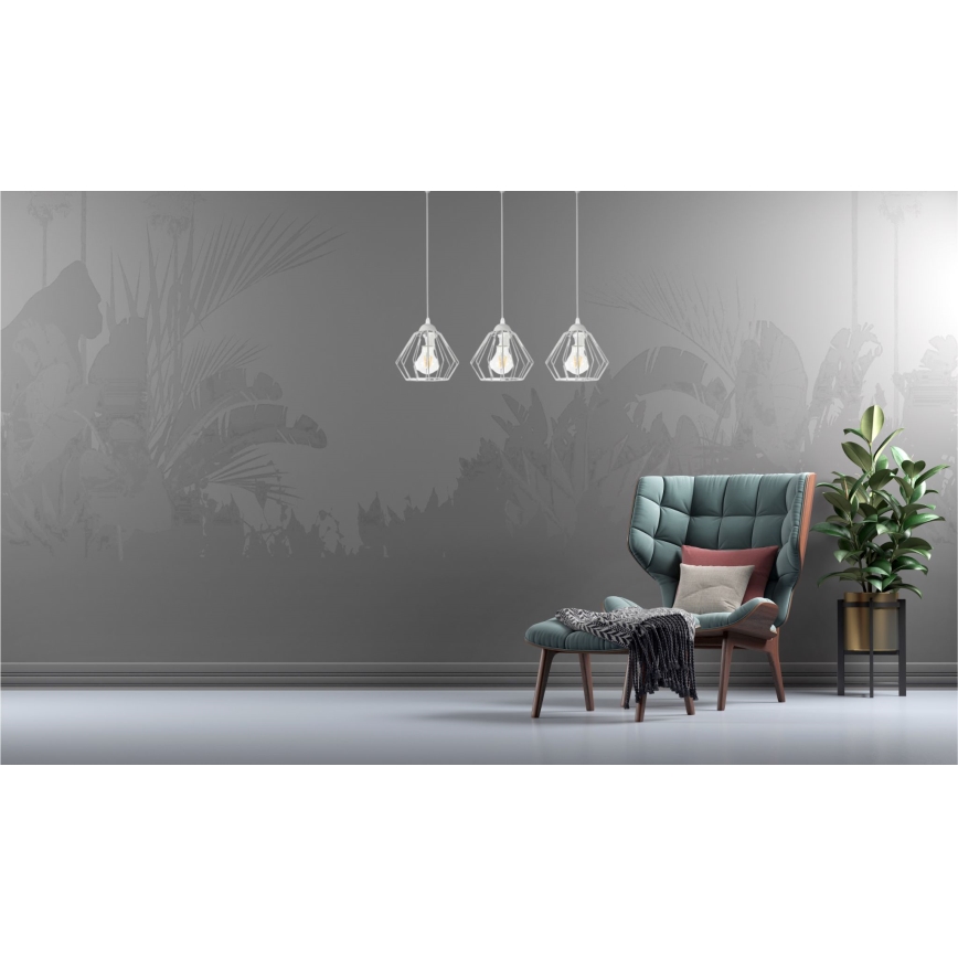 Luster na sajli CEED 3xE27/60W/230V sivo