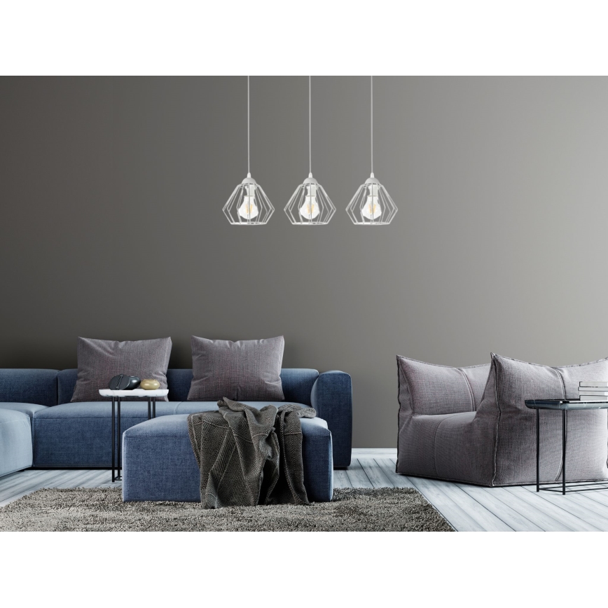 Luster na sajli CEED 3xE27/60W/230V sivo