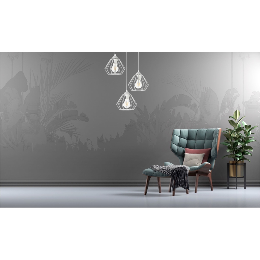 Luster na sajli CEED 3xE27/60W/230V sivo
