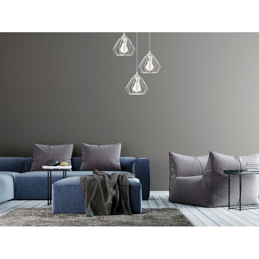 Luster na sajli CEED 3xE27/60W/230V sivo