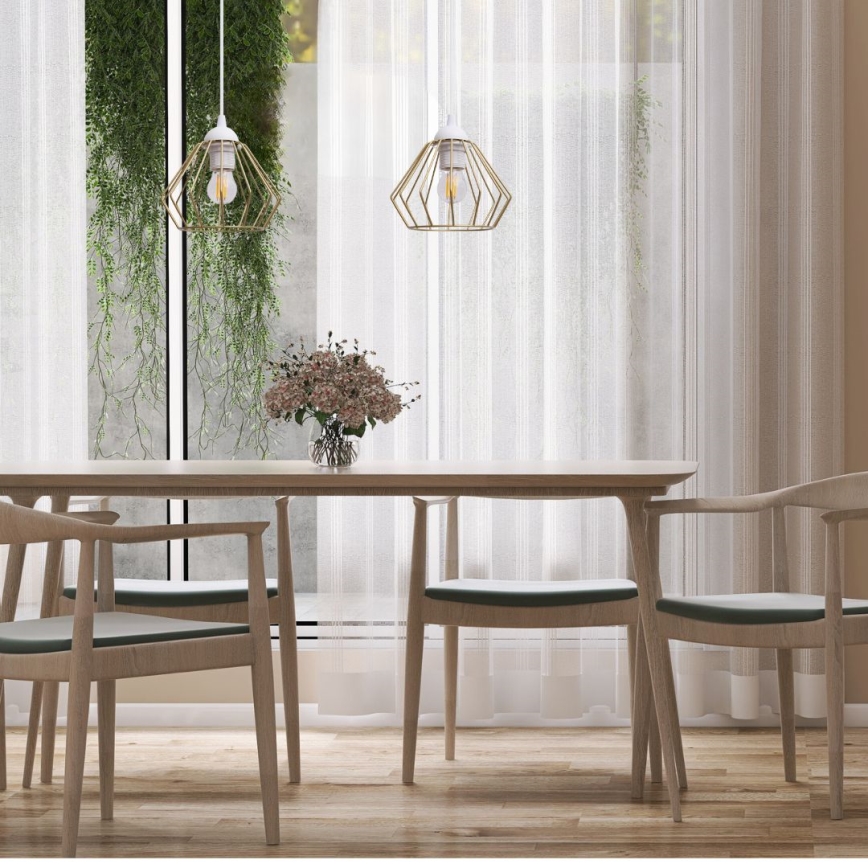 Luster na sajli CEED GOLD 2xE27/60W/230V bela/zlatna